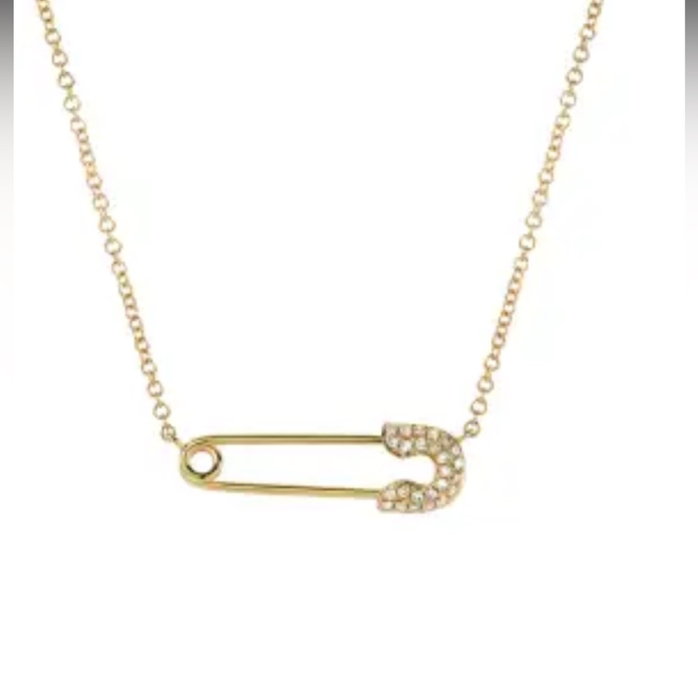 Swarovski Safety Pin Necklace